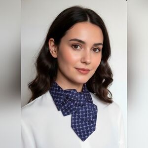 Ogsplosh Women's Ascot Scarf Navy Purple Novelty Frog Print Size Medium